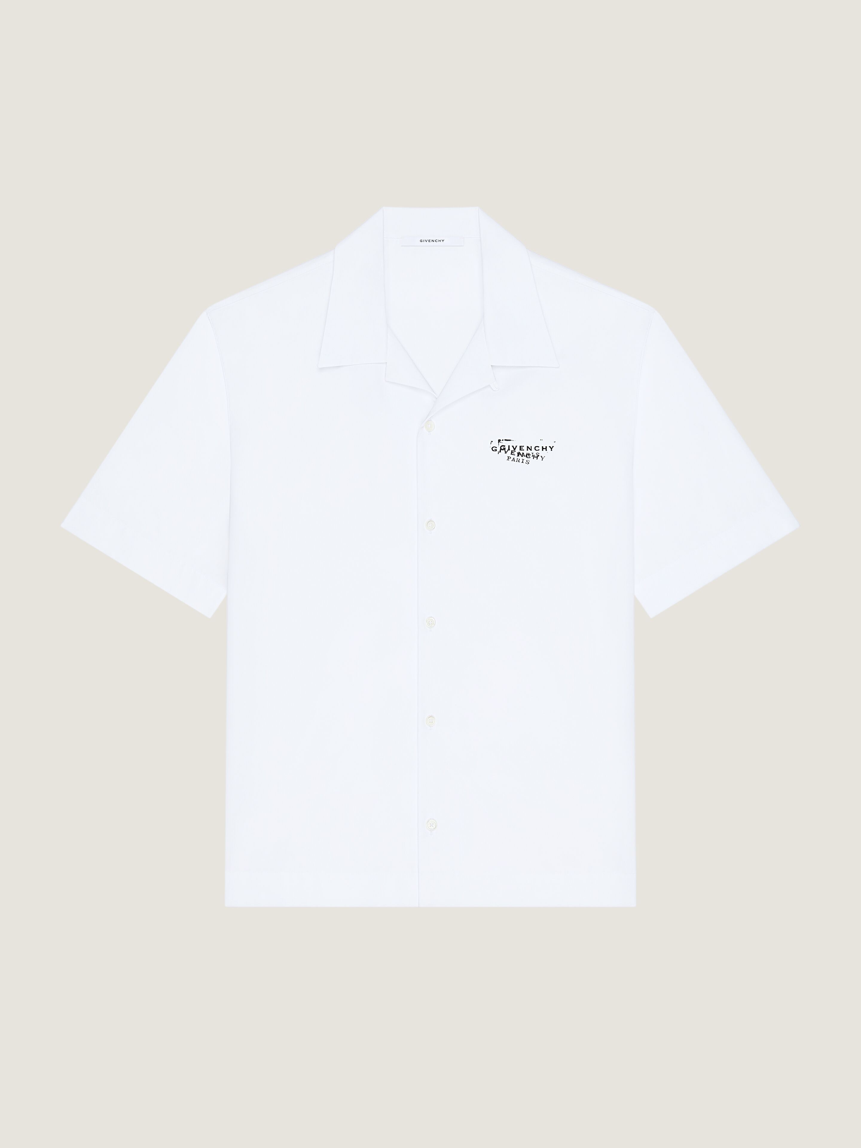 Shirt in poplin with GIVENCHY Stamp print